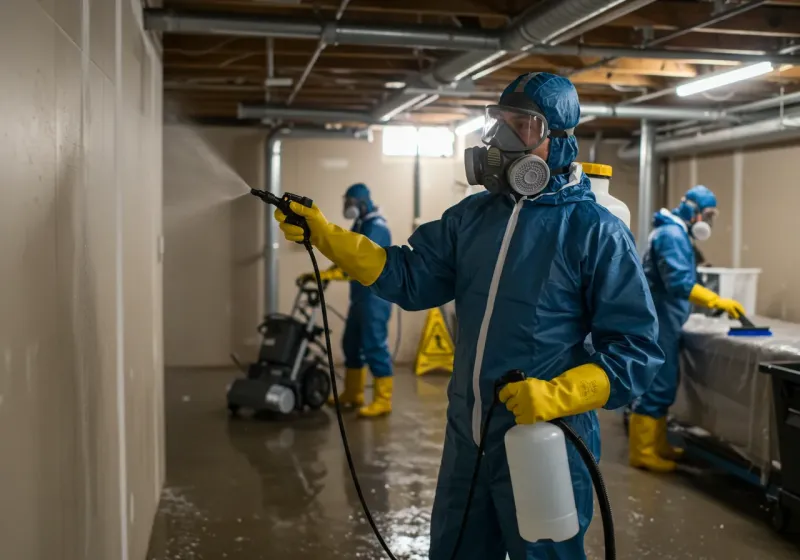 Basement Sanitization and Antimicrobial Treatment process in Mount Olive, AL